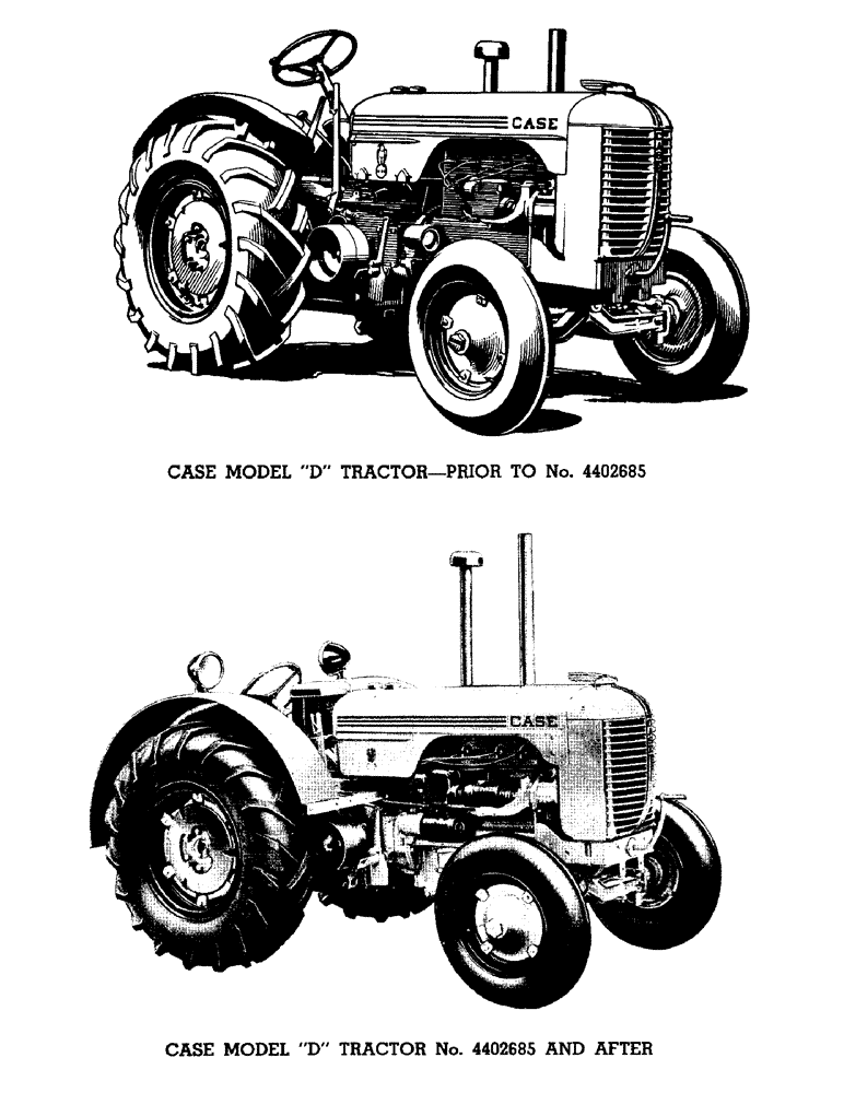 Схема запчастей Case IH DO-SERIES - (004) - CASE MODEL "D" TRACTOR (00) - PICTORIAL INDEX