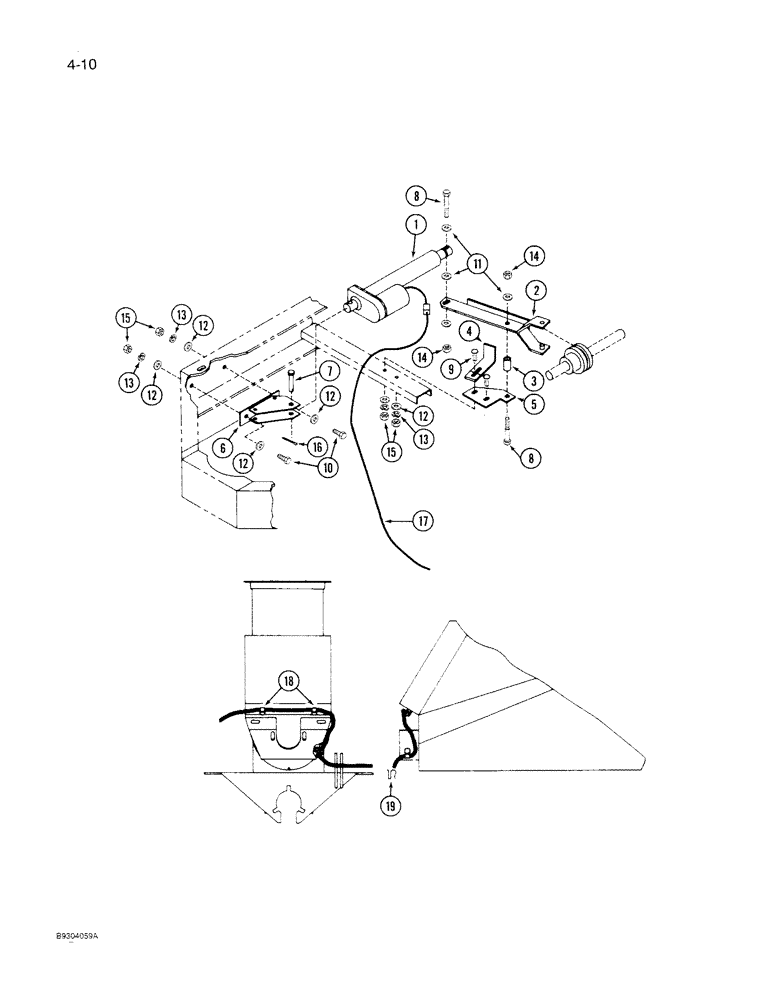 Схема запчастей Case IH 1350 - (4-10) - CLUTCH ACTUATOR, ELECTROMECHANICAL, 1350 SELF CONTAINED HYDRAULICS (06) - ELECTRICAL