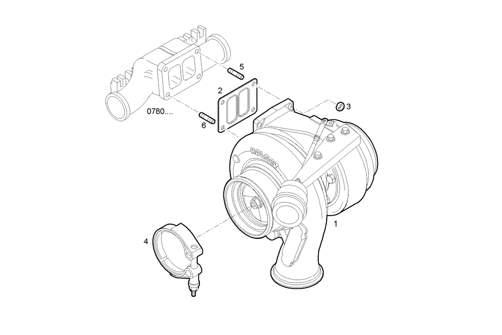 Схема запчастей Case IH F2CE9684P E008 - (2400.306) - TURBOCHARGER 