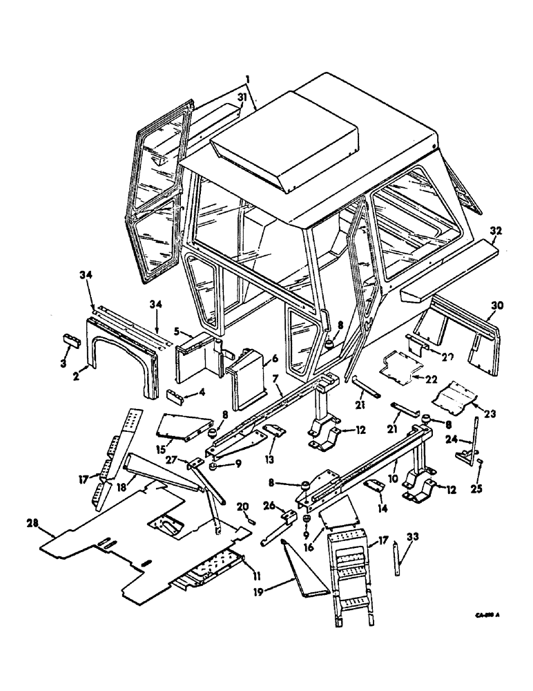 Схема запчастей Case IH 2856 - (N-10) - PARTS ACCESSORIES AND ATTACHMENTS, TRACTOR CAB AND CONNECTIONS, EXCEL CABS Accessories & Attachments