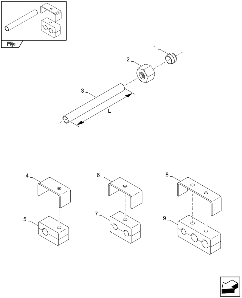 Схема запчастей Case IH 2030 - (20.99[01]) - TUBE CLAMPS AND HYDRAULIC TUBES (20) - HEADER