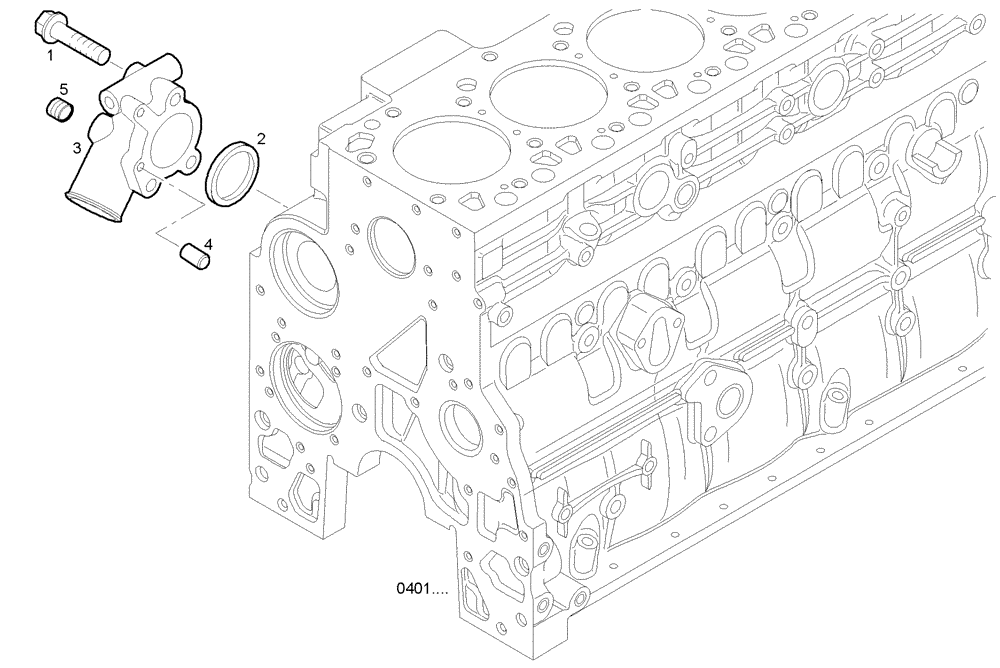 Схема запчастей Case IH F4BE0484F D606 - (3230.031) - WATER PIPE 