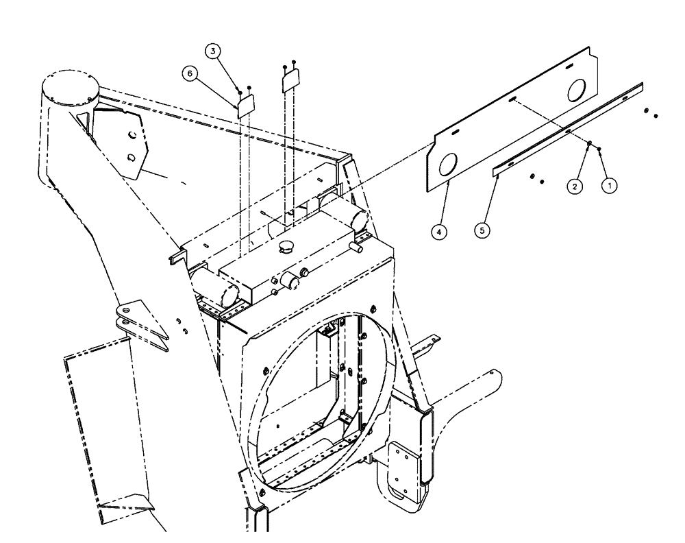 Схема запчастей Case IH FLX3300B - (02-018) - BAFFLE ASSEMBLY (01) - ENGINE