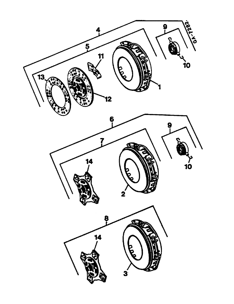 Схема запчастей Case IH 744 - (1D17) - SINGLE CLUTCH (04) - Drive Train