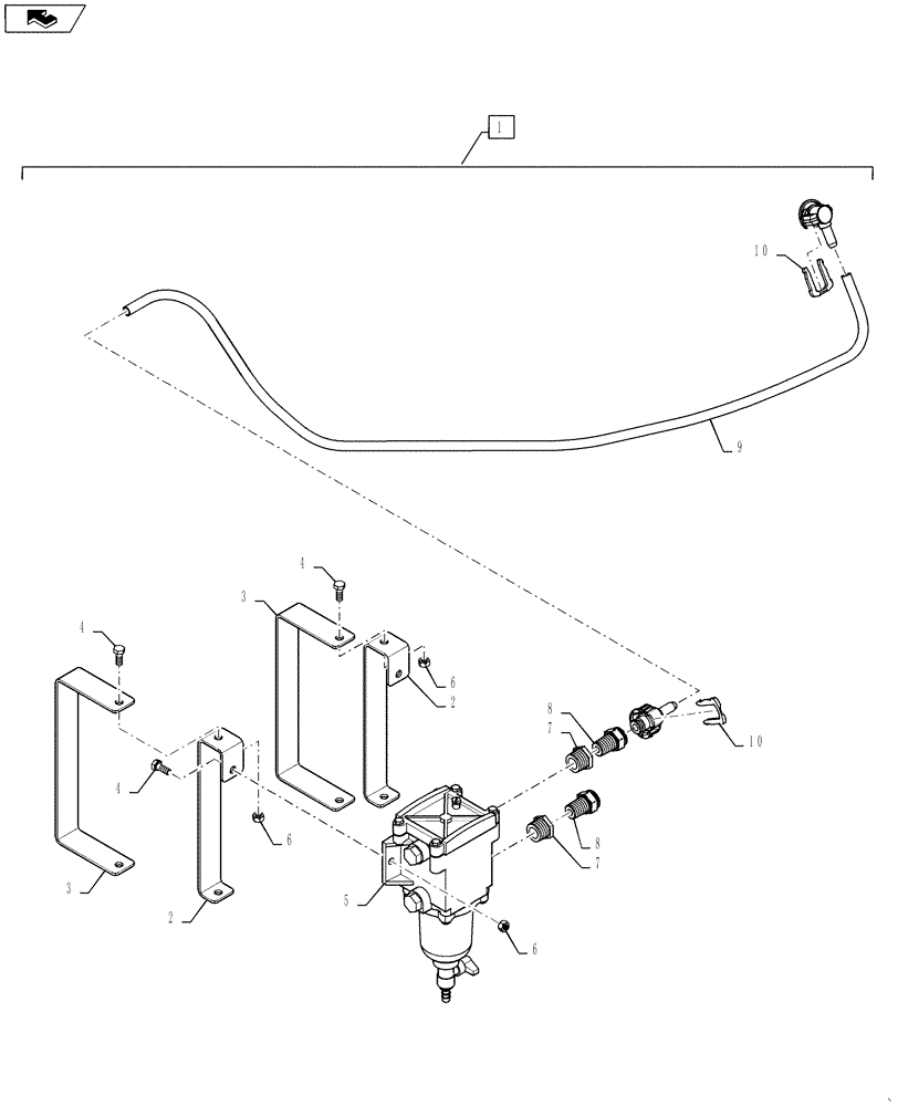 Схема запчастей Case IH 3230 - (10.206.04) - DIA KIT, FUEL SEPERATOR (10) - ENGINE