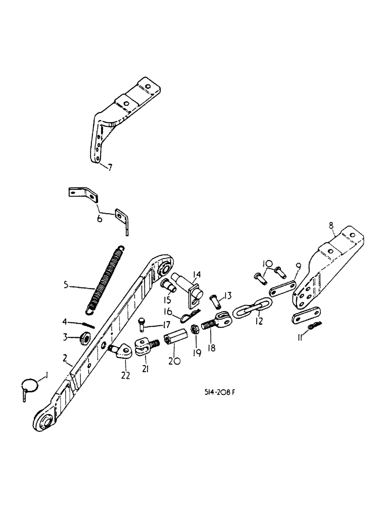 Схема запчастей Case IH 784 - (09-08) - FRAME, LOWER LINKS, THREE POINT HITCH, 33 INCH FIXED LOWER LINKS & OUTSIDE CHECK CHAINS (12) - FRAME