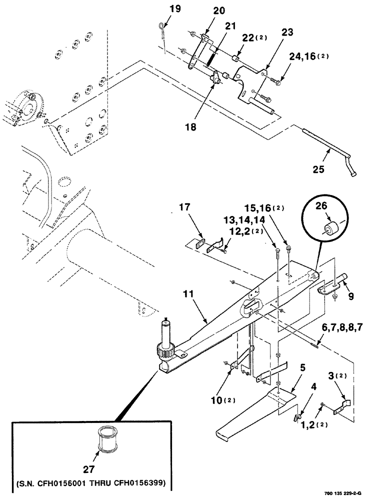 Схема запчастей Case IH RS561 - (06-032) - TWINE THREADER SUPPORT ASSEMBLIES (13) - FEEDER