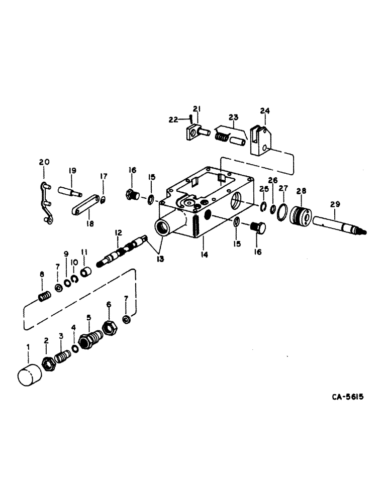 Схема запчастей Case IH 1420 - (10-16) - HYDRAULICS, CONTROL VALVE, HYDROSTATIC PUMP, SUNDSTRAND (07) - HYDRAULICS