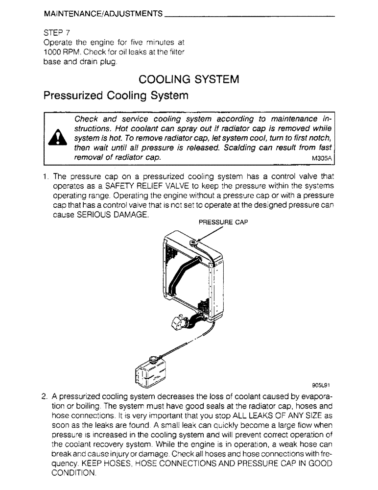 Схема запчастей Case IH 6830T - (1-27) - MAINTENANCE, ADJUSTMENTS, COOLING SYSTEM 