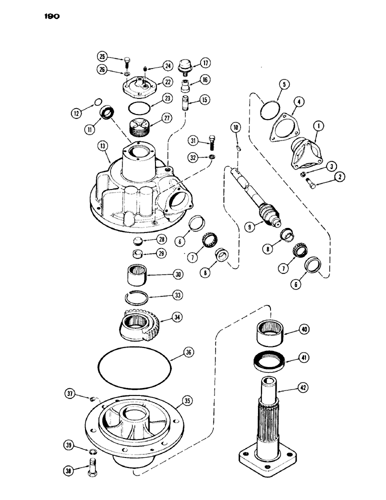 Схема запчастей Case IH 430 - (190) - MECHANICAL STEERING GEAR (05) - STEERING