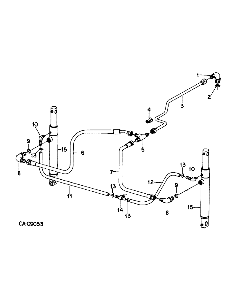 Схема запчастей Case IH 7288 - (10-49) - HYDRAULICS, HITCH LIFT DOUBLE ASSIST CYLINDERS (07) - HYDRAULICS