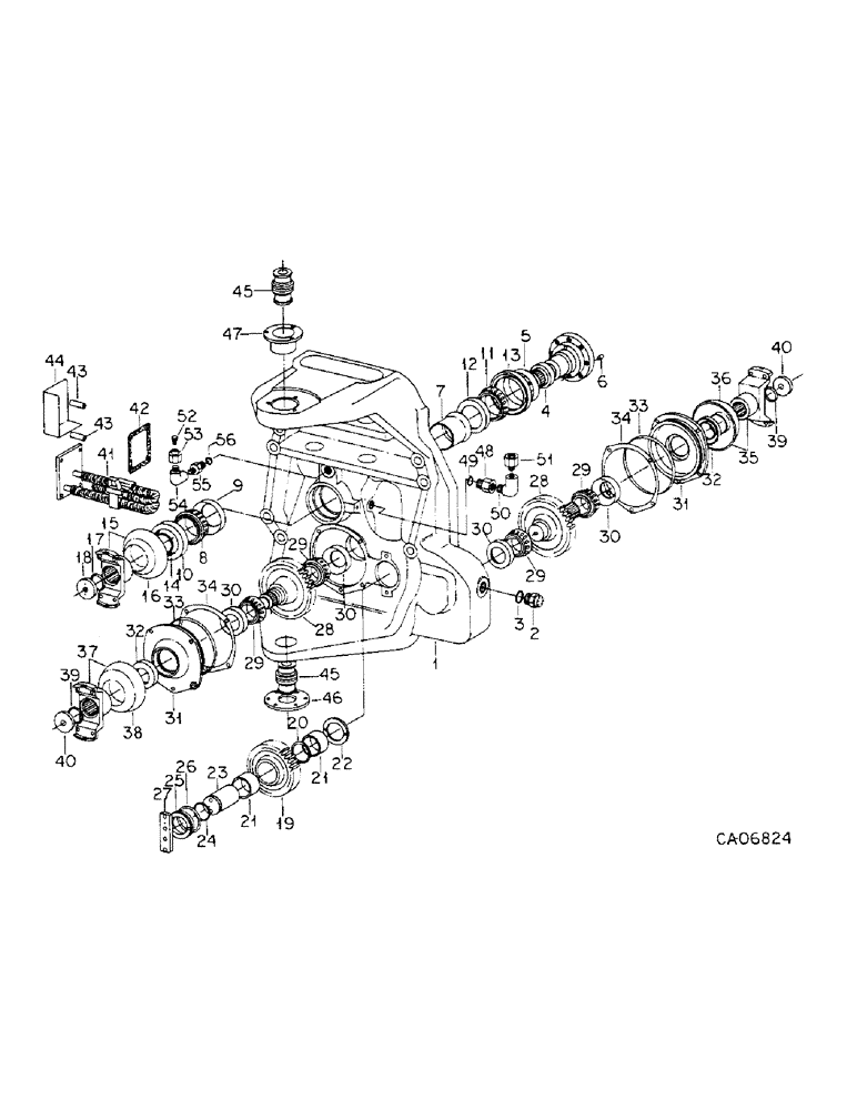 Схема запчастей Case IH 6788 - (07-13) - DRIVE TRAIN, TRANSFER CASE (04) - Drive Train