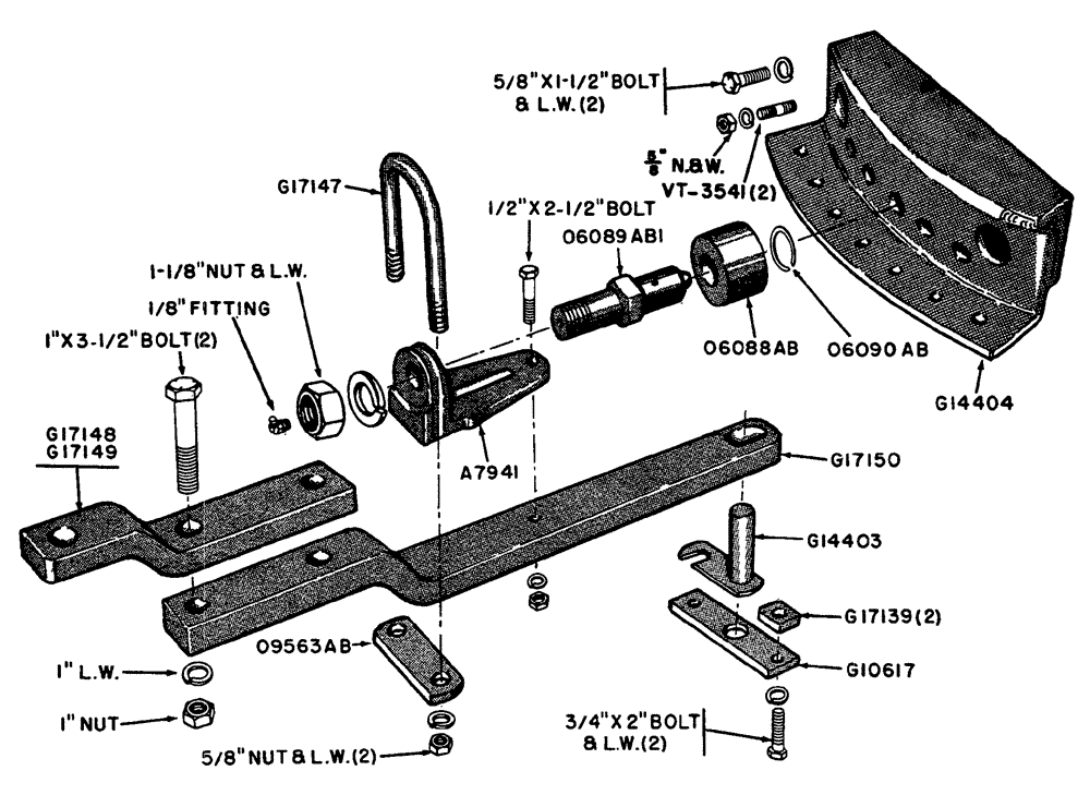 Схема запчастей Case IH 630 - (129) - ROLLER TYPE DRAWBAR - SPECIAL (09) - CHASSIS