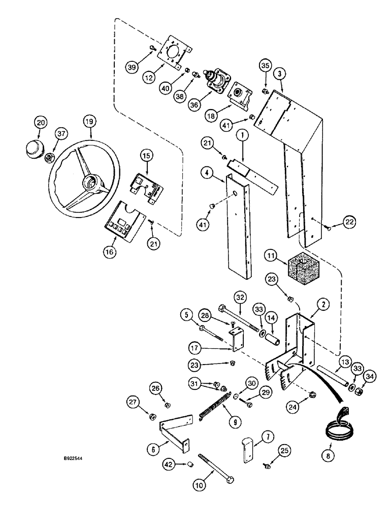 Схема запчастей Case IH 1666 - (5-02) - STEERING SUPPORT AND WHEEL (04) - STEERING