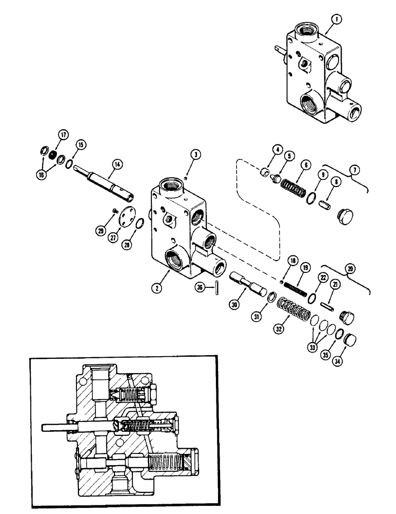 Схема запчастей Case IH 1175 - (164) - REGULATOR VALVE (08) - HYDRAULICS