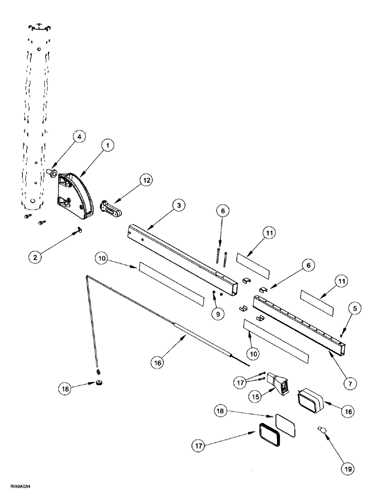 Схема запчастей Case IH MX200 - (4-066) - LAMPS, WIDE TRANSPORT, N.A. ONLY (04) - ELECTRICAL SYSTEMS