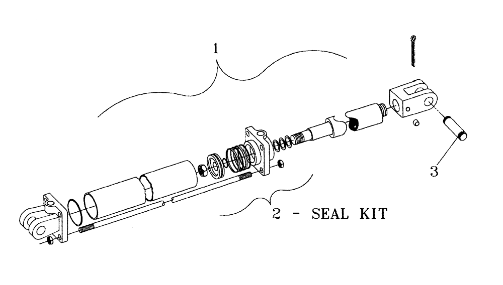 Схема запчастей Case IH 3250 - (35.100.07) - 2-1/2 X 16 HYDRAULIC CYLINDER (08) - HYDRAULICS