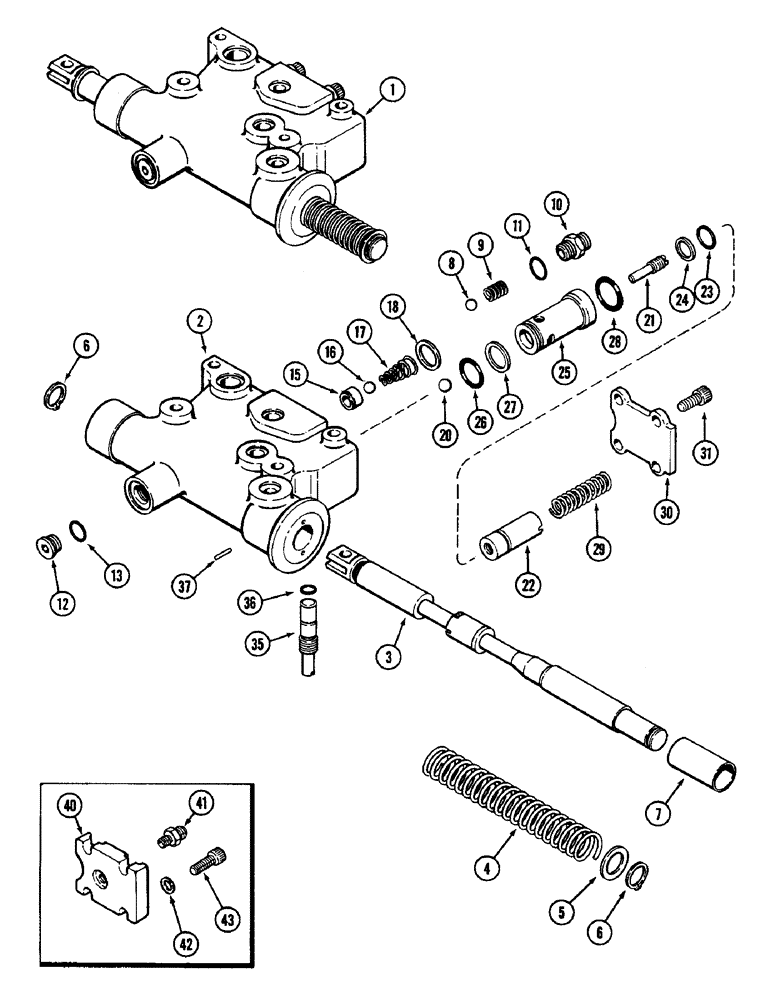 Схема запчастей Case IH 2090 - (8-476) - DEPTH AND POSTION CONTROL VALVE, PRIOR TO TRANSMISSION SERIAL NUMBER 10240474 (08) - HYDRAULICS