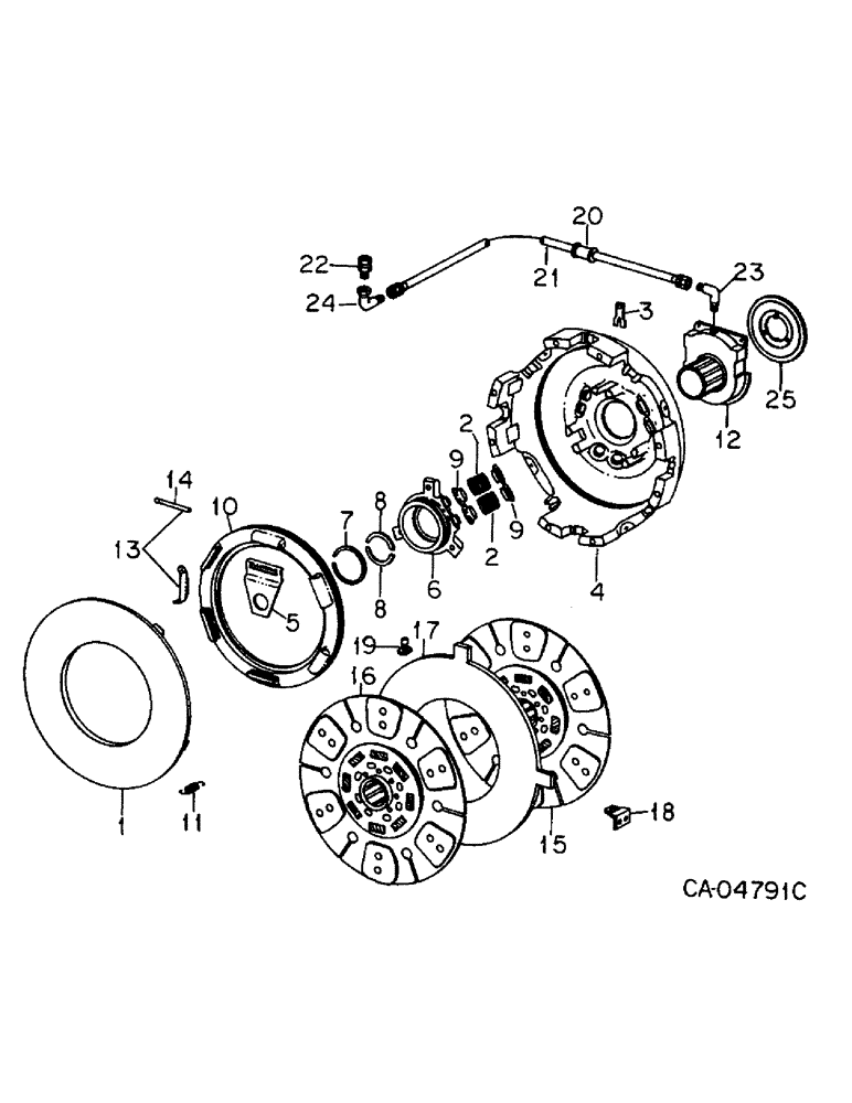 Схема запчастей Case IH 4568 - (07-01) - DRIVE TRAIN, CLUTCH (04) - Drive Train