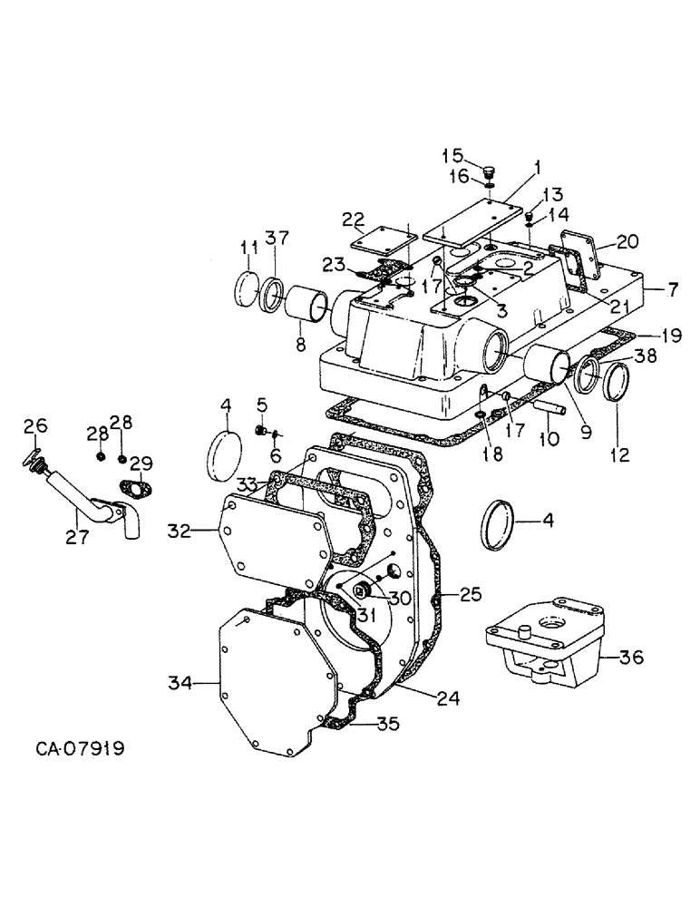 Схема запчастей Case IH 5288 - (07-40) - DRIVE TRAIN, AXLE HOUSING COVERS (04) - Drive Train