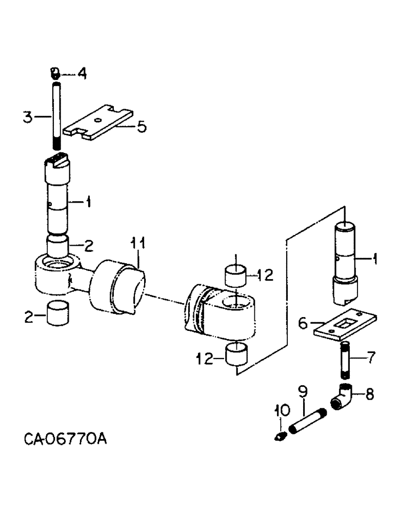 Схема запчастей Case IH 3788 - (10-09) - HYDRAULICS, HYDRAULIC STEERING CYLINDER MOUNTING (07) - HYDRAULICS