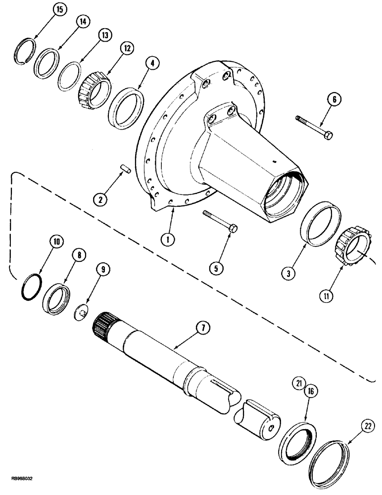 Схема запчастей Case IH MX240 - (6-098) - REAR AXLE, AXLE : 4 X 98 IN., MX240, MX270, EUROPE ONLY (06) - POWER TRAIN