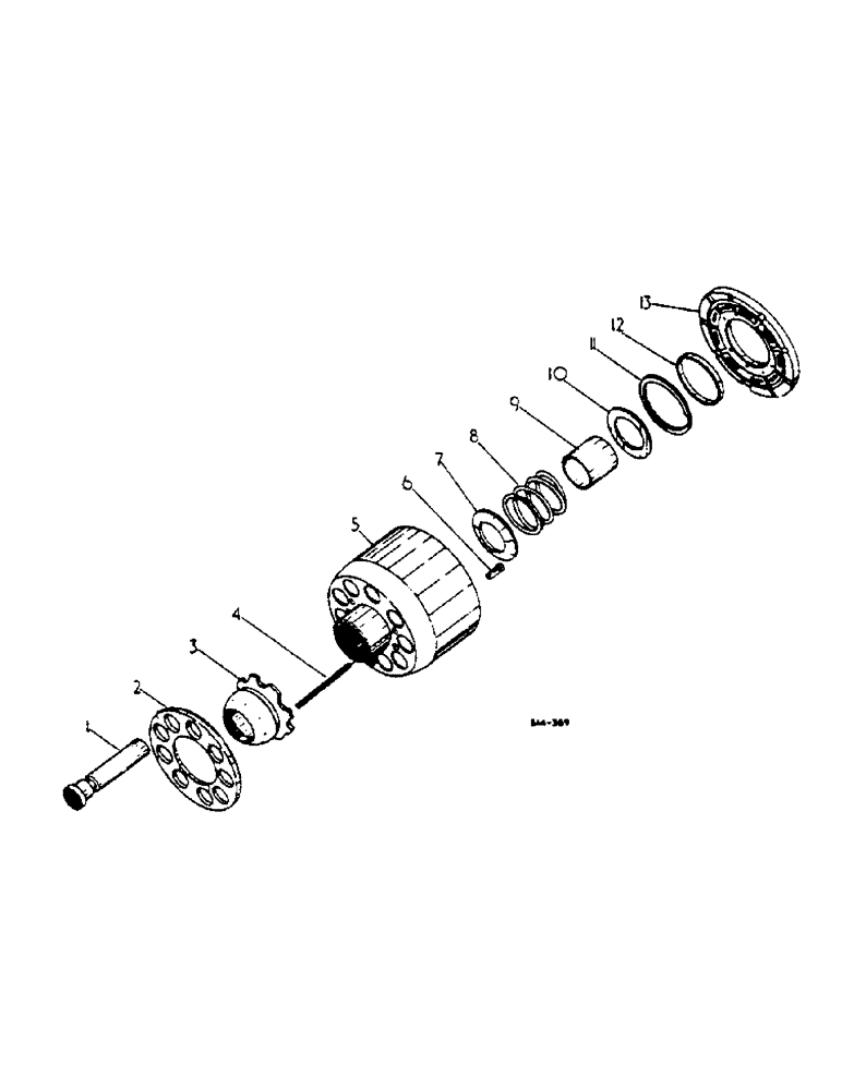 Схема запчастей Case IH 454 - (07-21) - PUMP CYLINDER BLOCK (04) - Drive Train