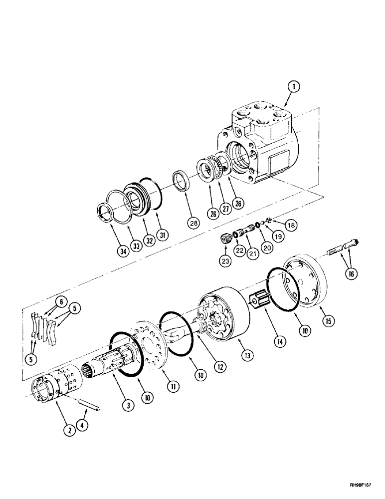 Схема запчастей Case IH MX240 - (5-018) - STEERING HAND PUMP ASSEMBLY, MX240, MX270, N.A. ONLY (05) - STEERING