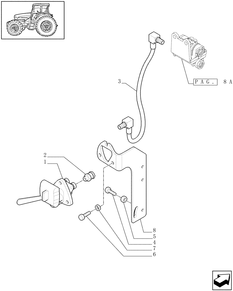 Схема запчастей Case IH MAXXUM 100 - (1.68.6[10A]) - TRAILER AIR BRAKE ITALY - BRACKET - D6753 (VAR.332737-339737) (05) - REAR AXLE