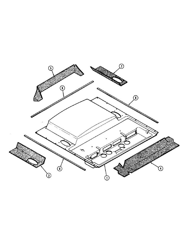 Схема запчастей Case IH 2870 - (428) - CAB, HEADLINER NOISE PADS, USED WITH RADIO (09) - CHASSIS/ATTACHMENTS