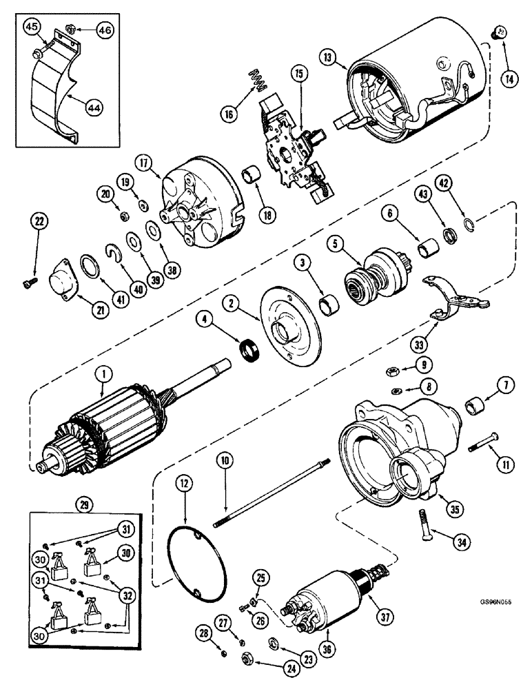 Схема запчастей Case IH 2166 - (4-64) - FEEDER REVERSER MOTOR ASSEMBLY (06) - ELECTRICAL