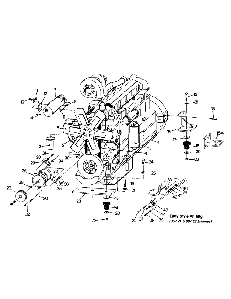 Схема запчастей Case IH ST280 - (04-03) - ENGINE AND ATTACHING PARTS, CAT 3306 (04) - Drive Train