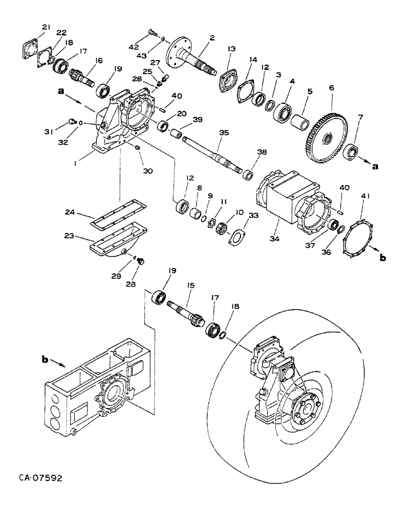 Схема запчастей Case IH 274 - (07-12) - DRIVE TRAIN, REAR AXLE AND FINAL REDUCTION (04) - Drive Train