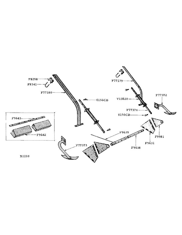 Схема запчастей Case IH 800 - (013) - PICKUP SUPPORTS (58) - ATTACHMENTS/HEADERS