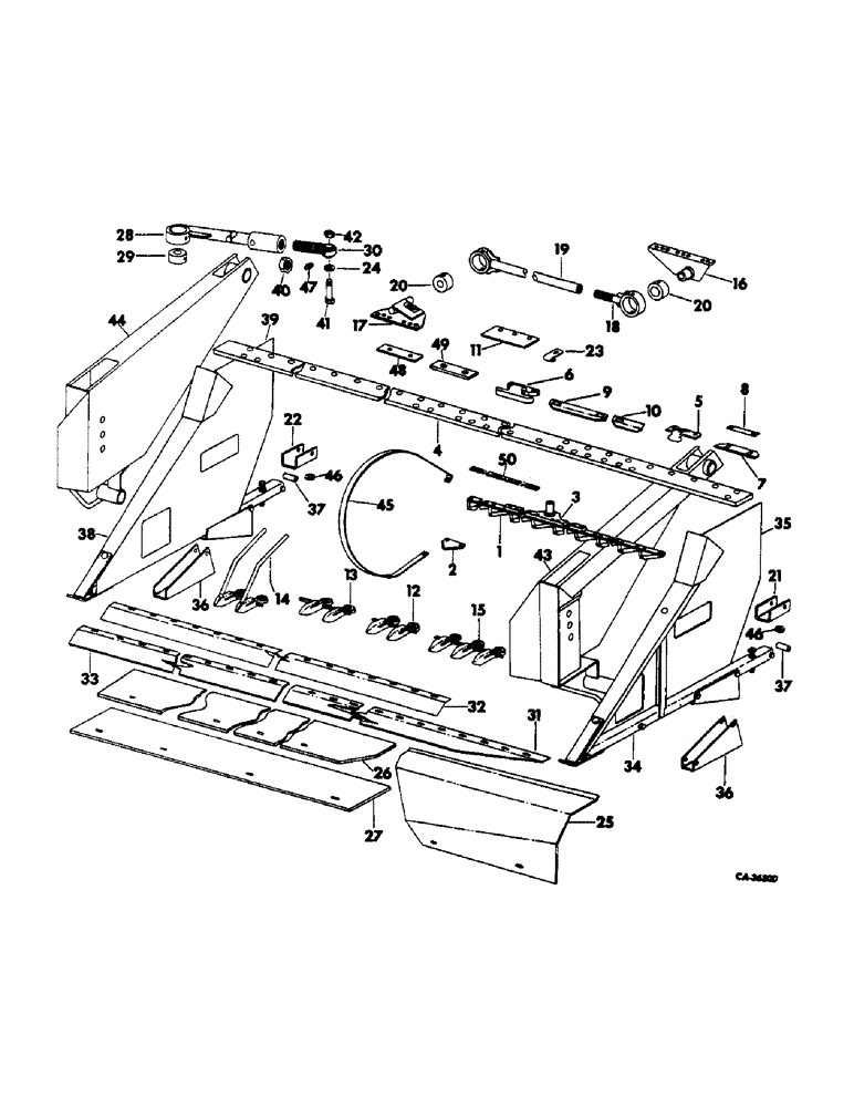 Схема запчастей Case IH 810 - (C-24) - GRAIN HEADER, HART CARTER FLOATING CUTTER BAR, CUTTING PARTS (58) - ATTACHMENTS/HEADERS