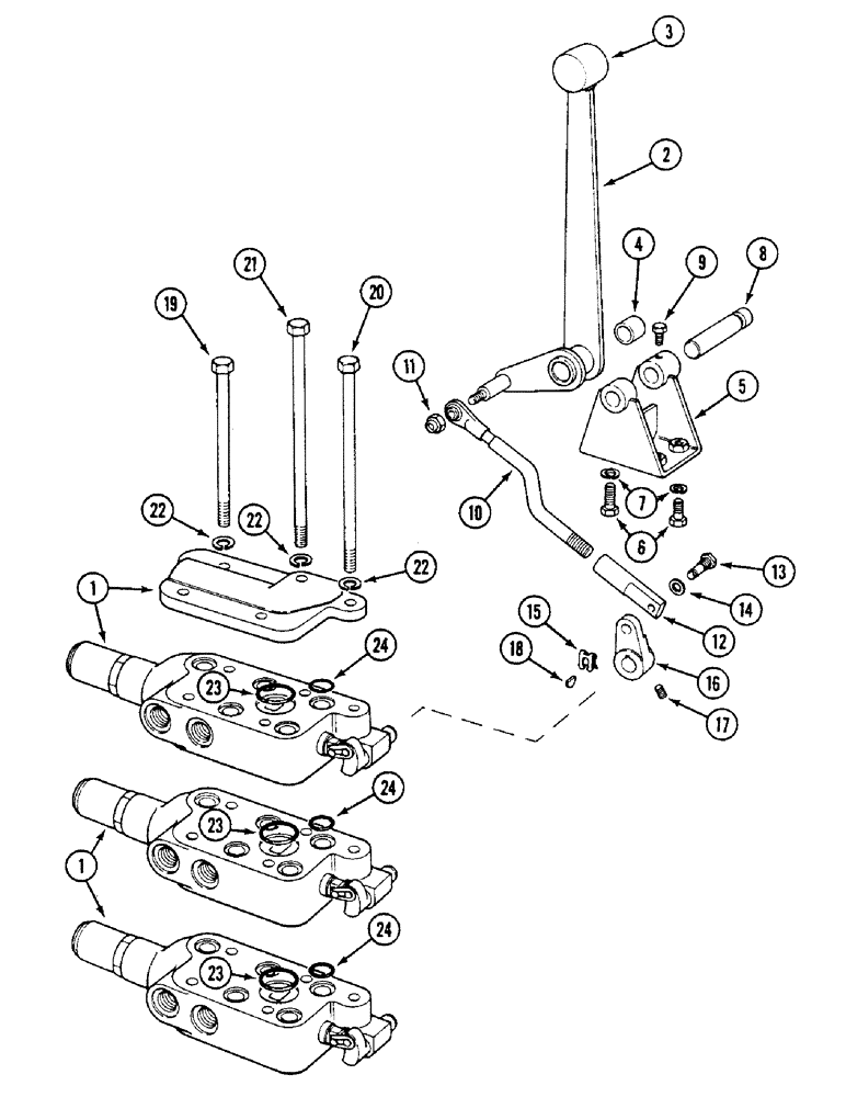 Схема запчастей Case IH 1494 - (8-336) - THIRD REMOTE VALVE ATTACHMENT, TRACTORS WITH CAB (08) - HYDRAULICS