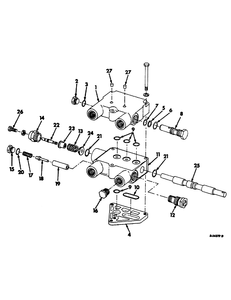 Схема запчастей Case IH 403 - (176) - PLATFORM HYDRAULIC LIFT VALVE, FOR HYDROSTATIC GROUND DRIVE (35) - HYDRAULIC SYSTEMS