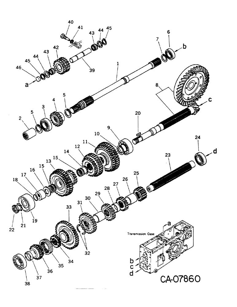 Схема запчастей Case IH 284 - (07-14) - DRIVE TRAIN,TRANSMISSION (04) - Drive Train