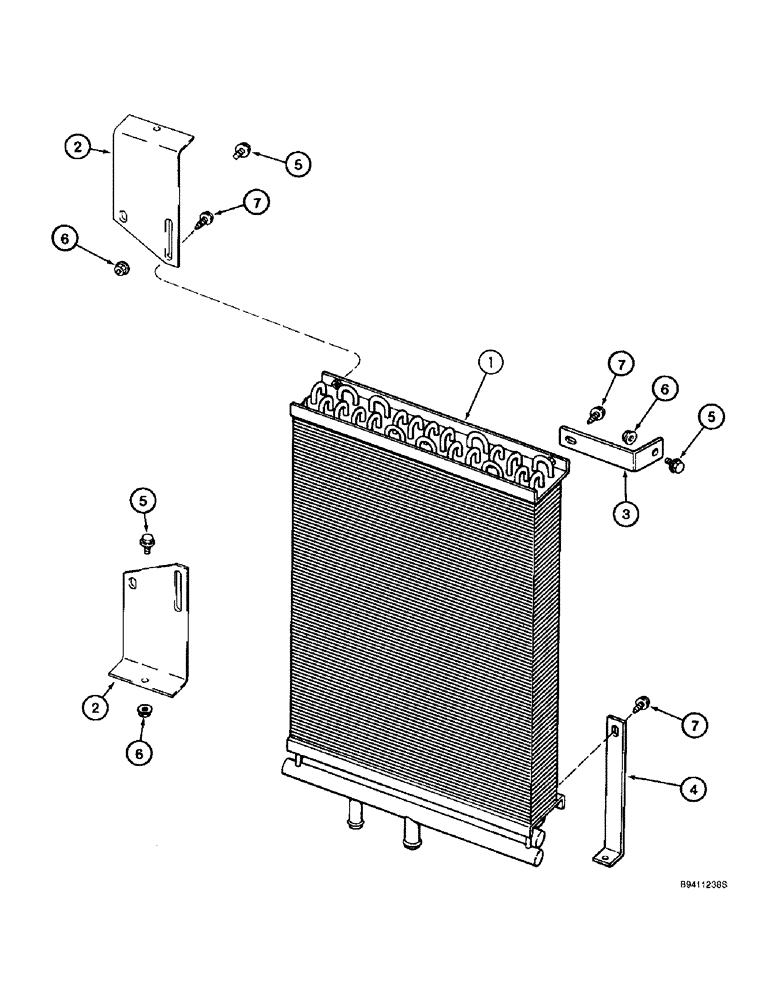 Схема запчастей Case IH 2166 - (8-16) - OIL COOLER AND MOUNTING, PRIOR TO COMBINE P.I.N. JJC0180000 (07) - HYDRAULICS