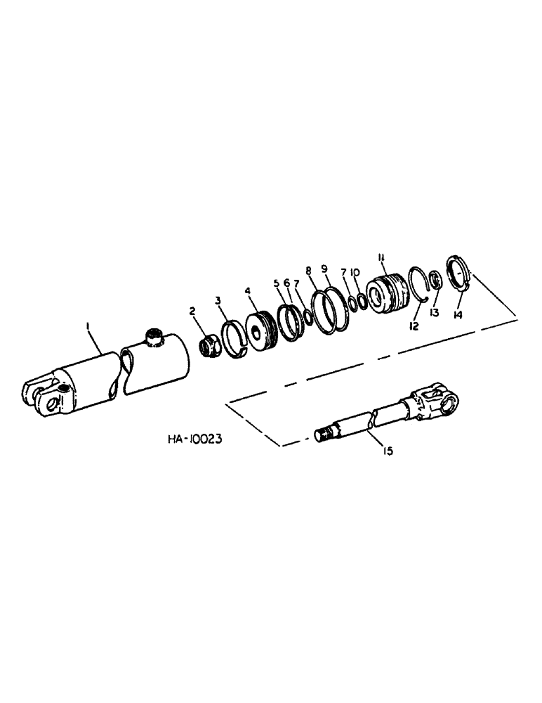 Схема запчастей Case IH 6000 - (A-33) - HYDRAULIC CYLINDER, CESSNA, 3.25 X 8 DOUBLE ACTING, DEPTTH CONTROL WING SLAVE 