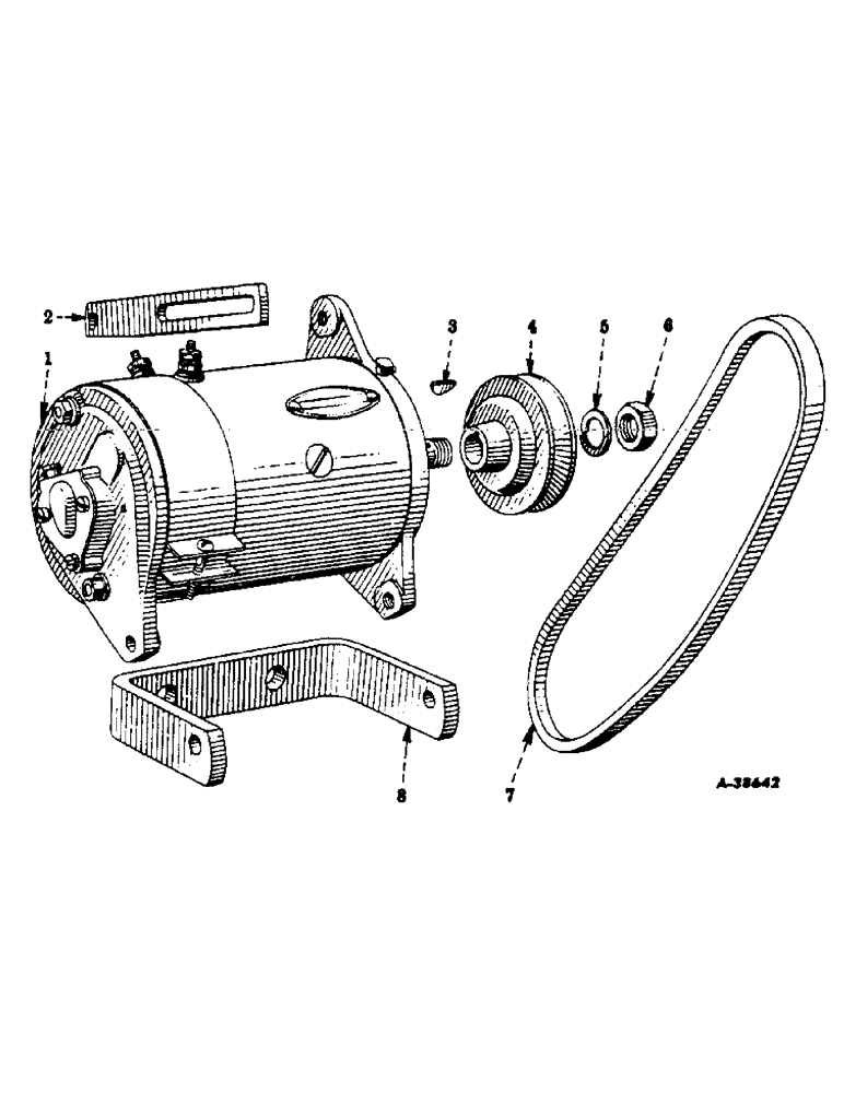 Схема запчастей Case IH 300 - (095) - ELECTRICAL SYSTEM, CARBURETED ENGINE, GENERATOR AND CONNECTIONS, 6 AND 12 VOLT (06) - ELECTRICAL SYSTEMS