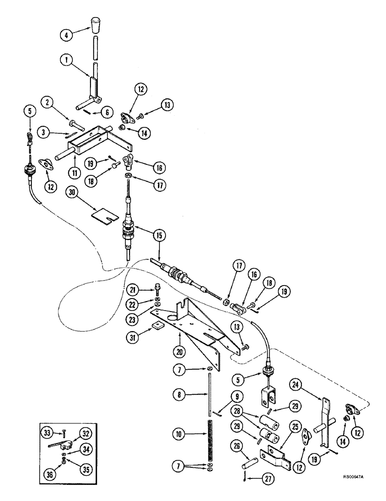 Схема запчастей Case IH 1680 - (6-64) - TRANSMISSION, GEAR SHIFT CONTROL (03) - POWER TRAIN