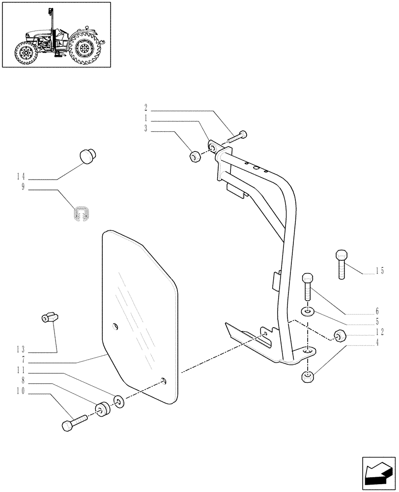 Схема запчастей Case IH JX1070C - (1.92.87/03[02]) - (VAR.105) NOISE REDUCTION PACKAGE - MUDGUARDS AND FOOTBOARDS (10) - OPERATORS PLATFORM/CAB