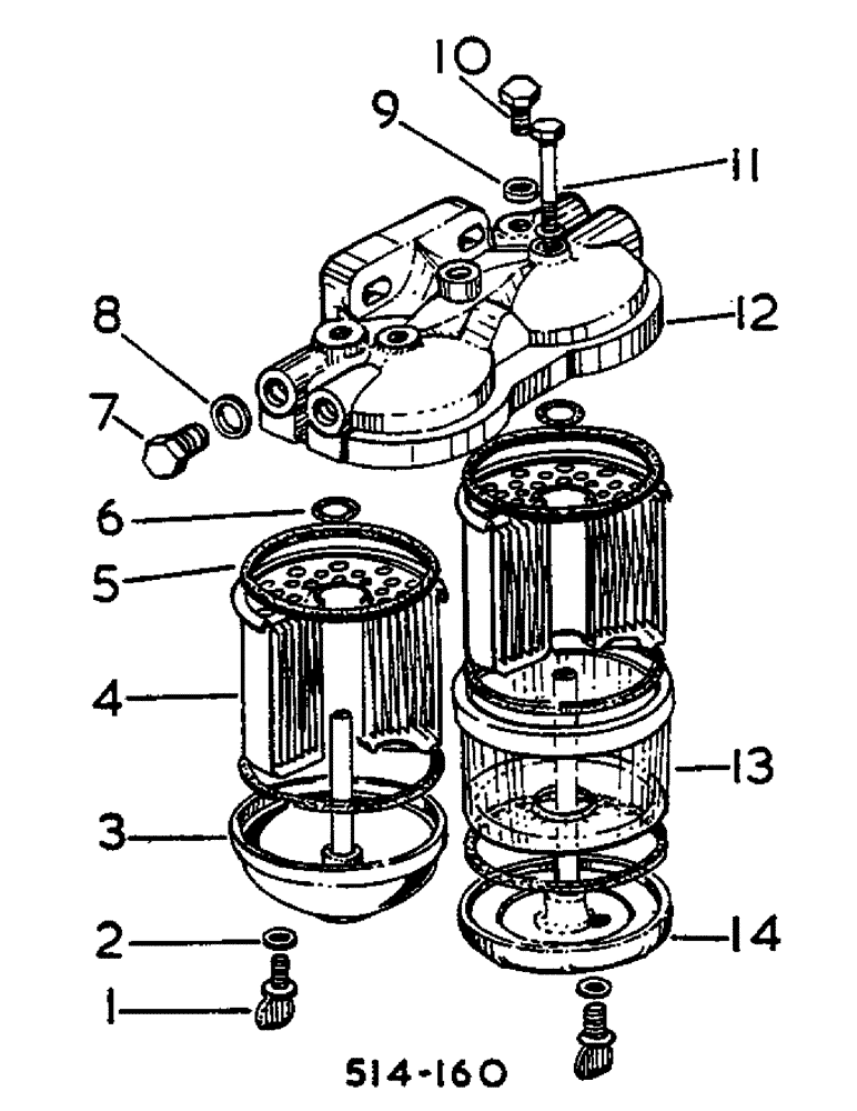 Схема запчастей Case IH 2500 - (12-053) - TWIN FUEL FILTER, C.A.V INJECTION Power