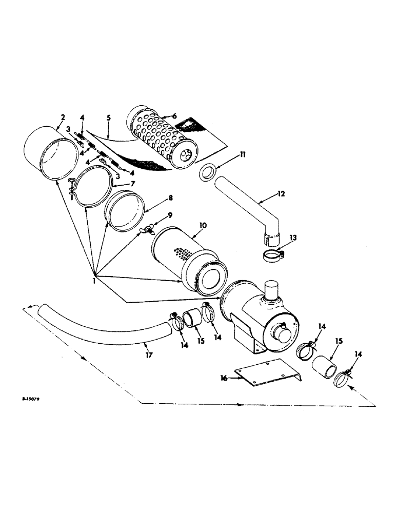 Схема запчастей Case IH 420 - (319) - AIR CLEANER, 416, CH1122L AND ABOVE, 422, CH1968L AND ABOVE (10) - ENGINE