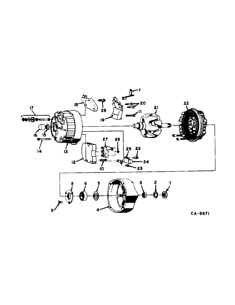 Схема запчастей Case IH 815 - (08-16) - ELECTRICAL, ALTERNATOR GENERATOR (06) - ELECTRICAL