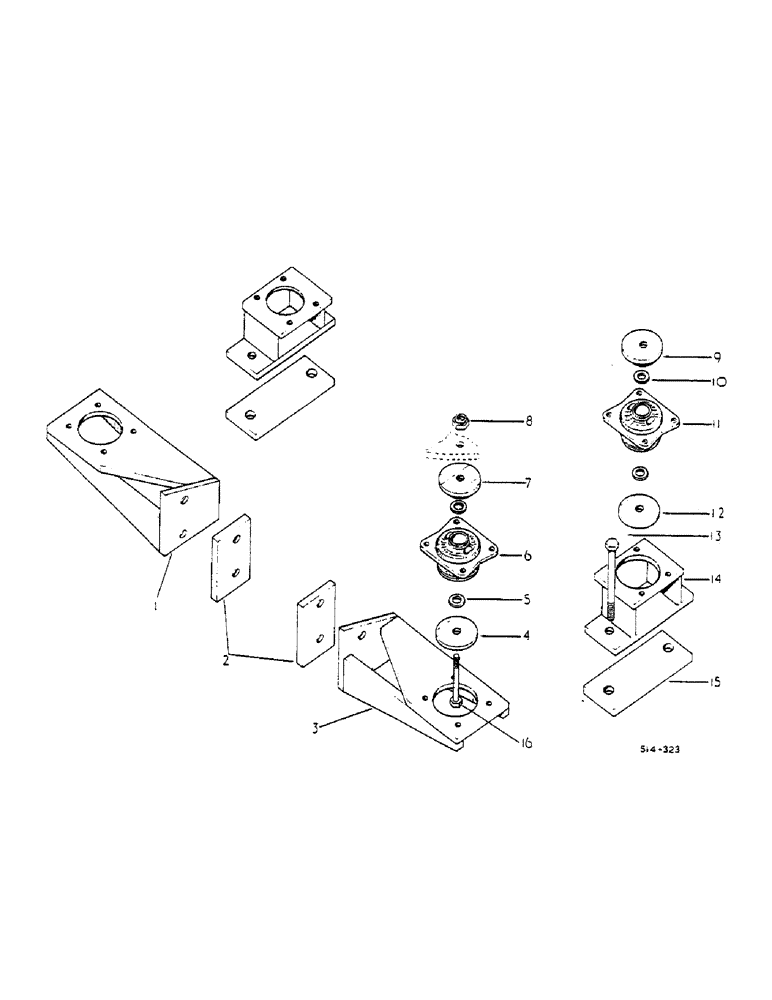 Схема запчастей Case IH 684 - (13-038) - CAB MOUNTINGS, MACHINES FITTED WITH CAB (05) - SUPERSTRUCTURE