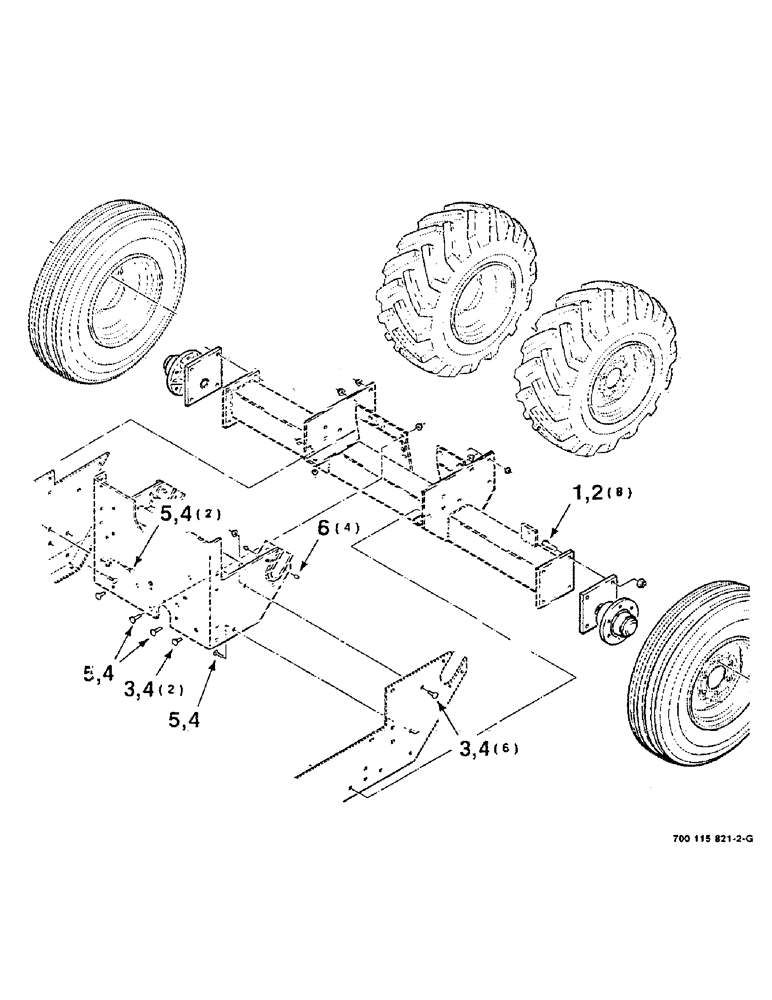 Схема запчастей Case IH 8610 - (3-2) - WHEEL AND AXLE ASSEMBLY (25) - FRONT AXLE SYSTEM