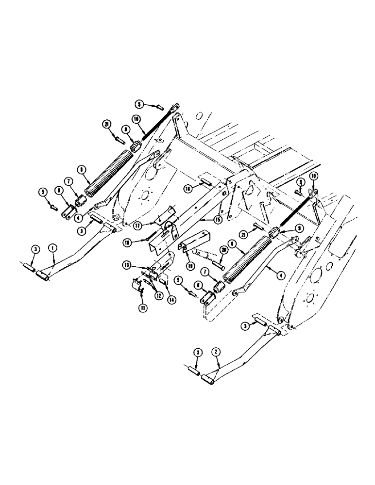 Схема запчастей Case IH 655 - (26) - HEADER LINK AND FLOTATION 