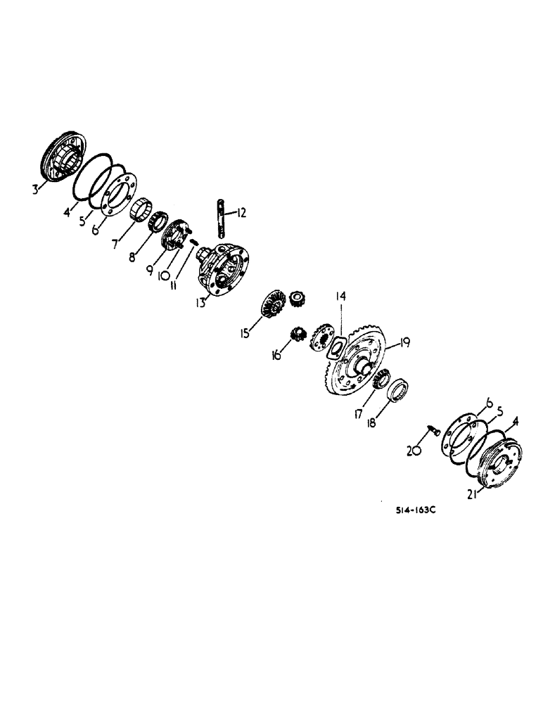 Схема запчастей Case IH 385 - (00D03) - DIFFERENTIAL AND CONNECTIONS (04) - Drive Train